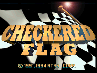 Checkered Flag title screen for Jaguar